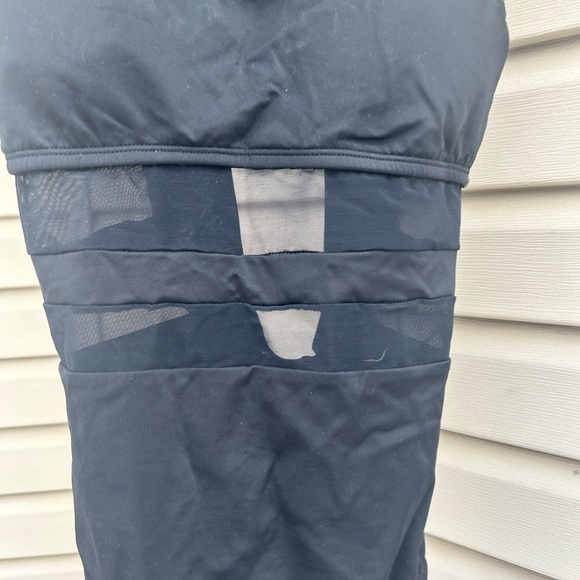 Nike Black Mesh Detail Swimsuit one piece sport swim Used like new XL - Picture 3 of 7